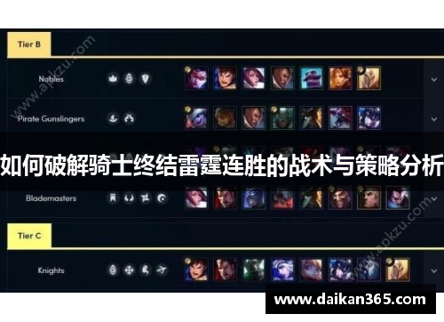 如何破解骑士终结雷霆连胜的战术与策略分析